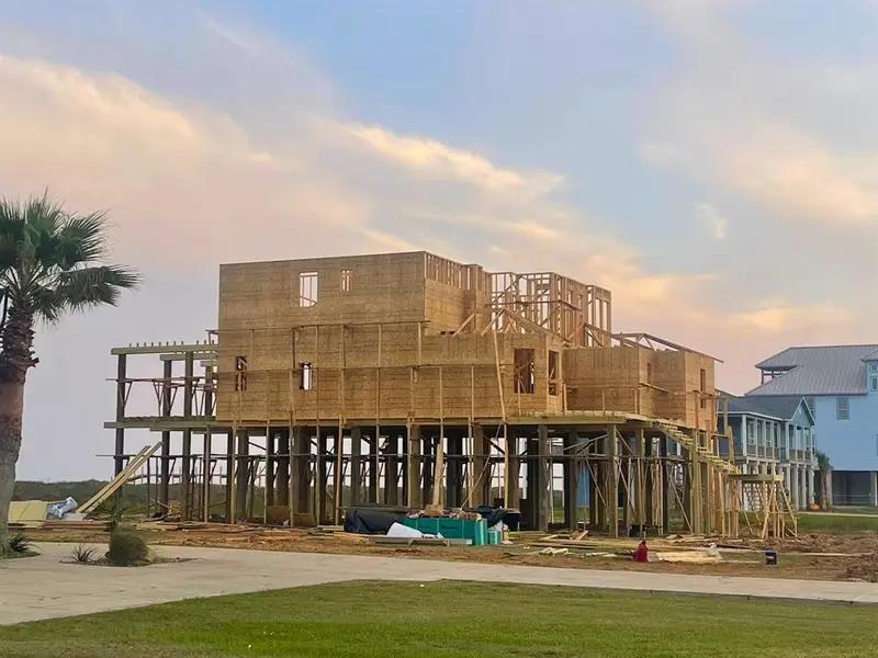 Side exterior construction shows the home’s commanding footprint and 4,500 sq ft layout. Side exterior construction shows the home’s commanding footprint and 4,500 sq ft layout.