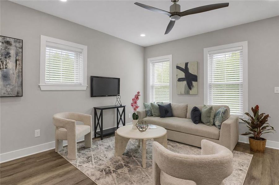 Furnished interior view inside a new home in , Atlanta (Image 16).