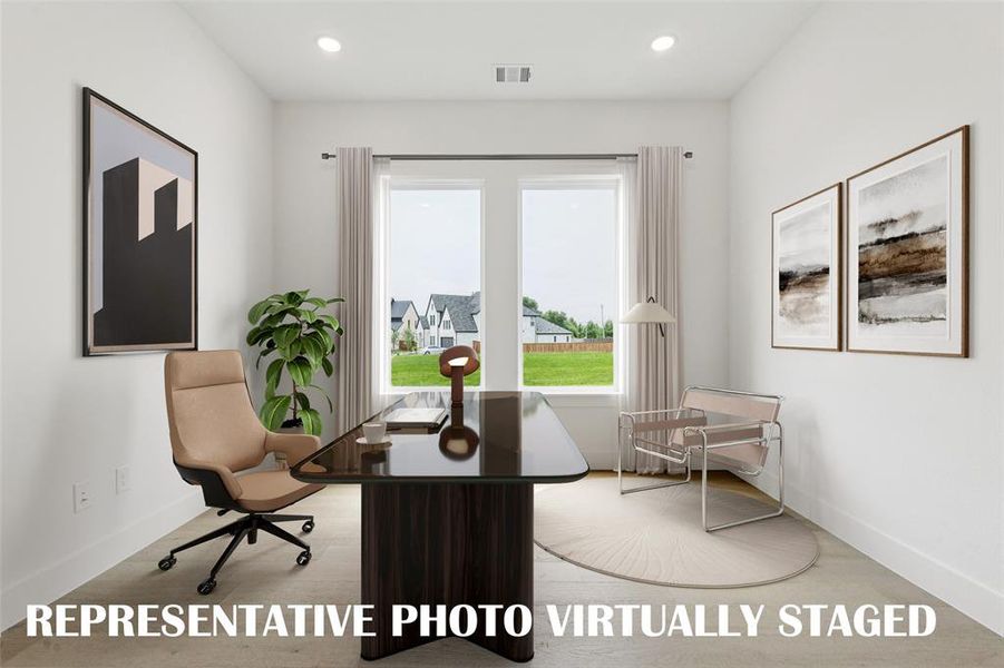 Your new home office is the perfect place for work or play!  REPRESENTATIVE PHOTO VIRTUALLY STAGED