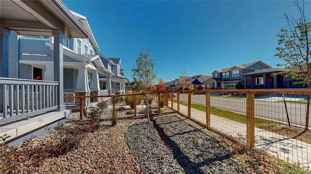 Fenced in front yard