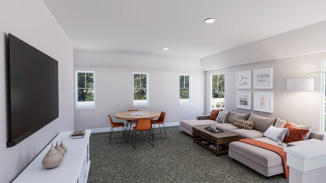 Representative furnished interior of a home built from the Logan by Tri Pointe Homes in Somerset Park, Rockwall (Image 10).