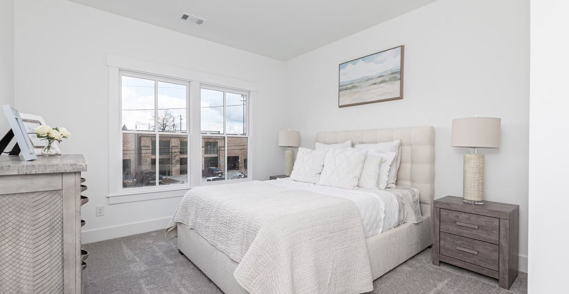 Furnished interior view inside a new home in The Carlyle, Marietta (Image 4). Furnished interior view inside a new home in The Carlyle, Marietta (Image 4).