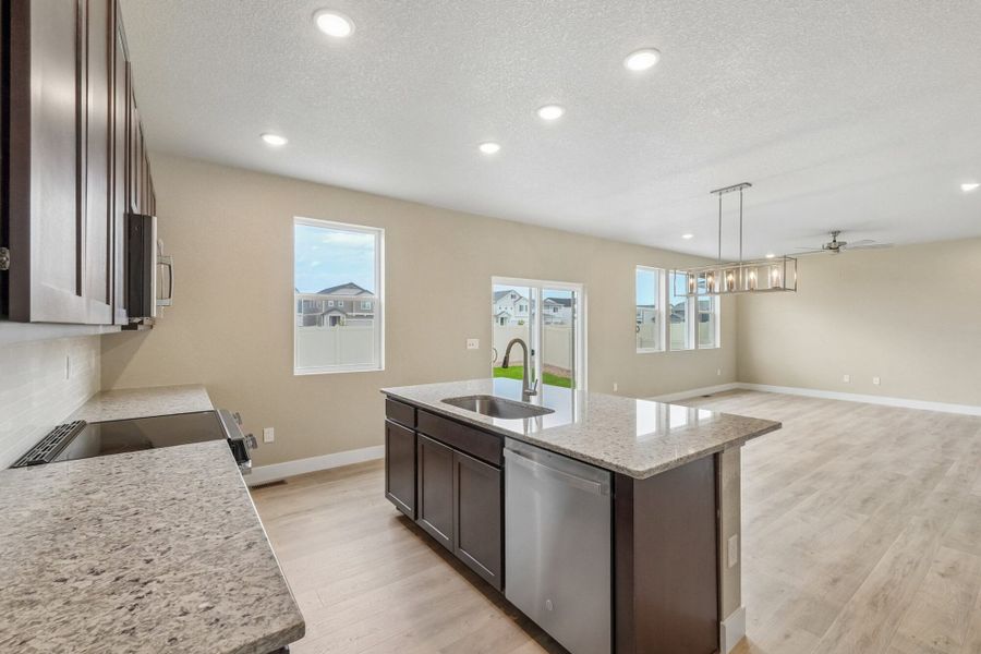 Furnished interior view inside a new home in The Trails at Aspen Ridge, Colorado Springs (Image 10).