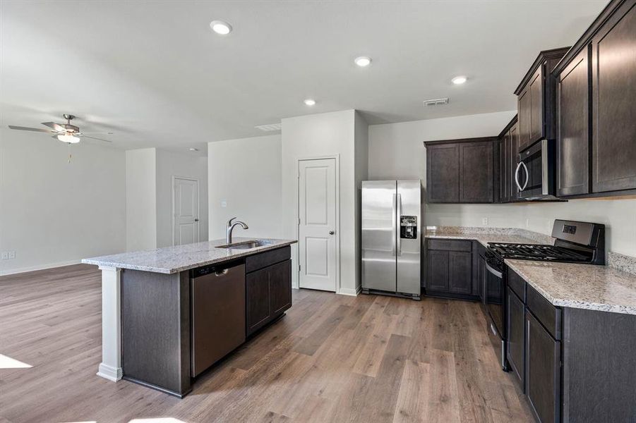 Furnished interior view inside a new home in Big Sky Estates, Ponder (Image 3).