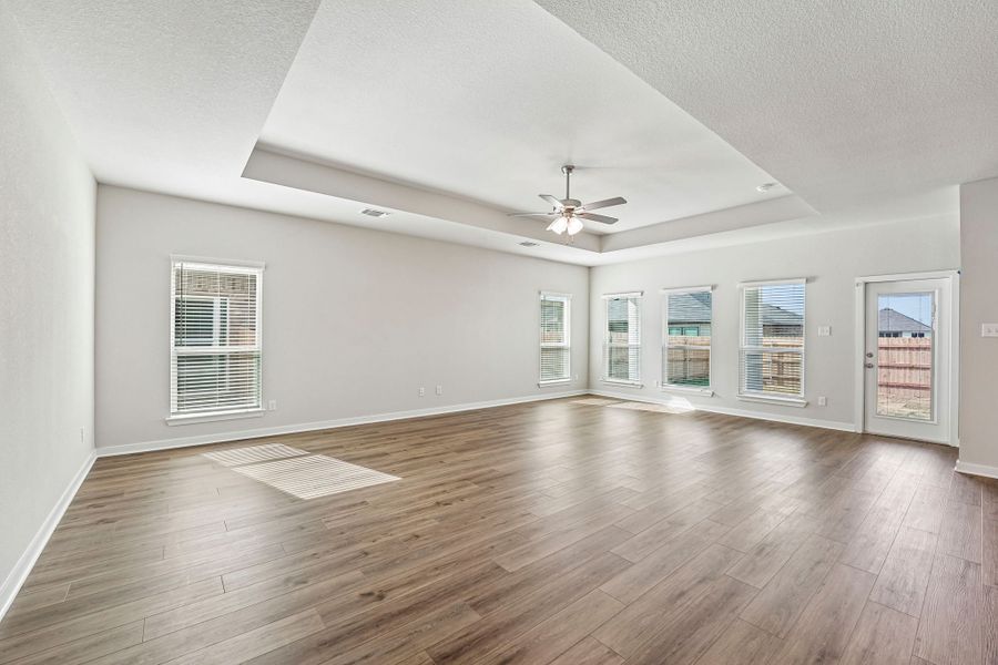 Representative unfurnished interior of a home built from the Honor by Omega Builders in Grove East, Temple (Image 10). Representative unfurnished interior of a home built from the Honor by Omega Builders in Grove East, Temple (Image 10).
