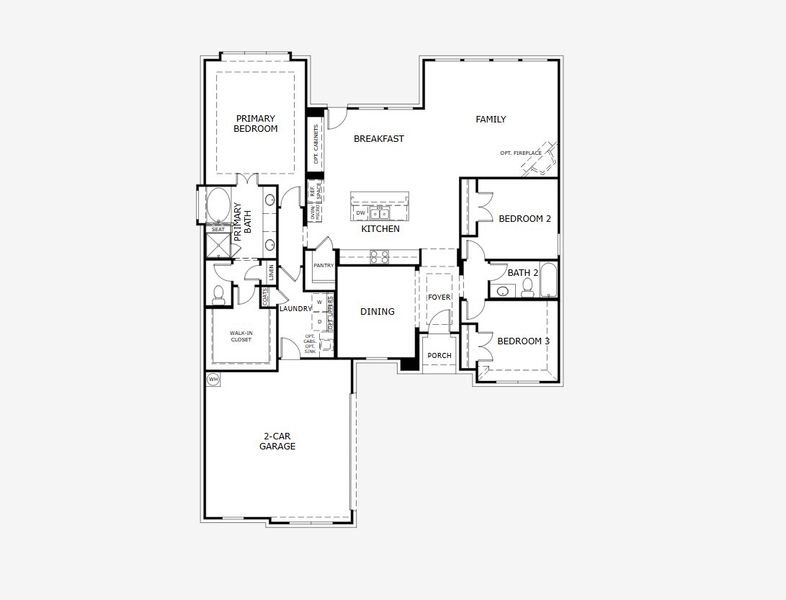 2D floor plan layout of this home in Abe’s Landing, Granbury, TX (Image 5). 2D floor plan layout of this home in Abe’s Landing, Granbury, TX (Image 5).