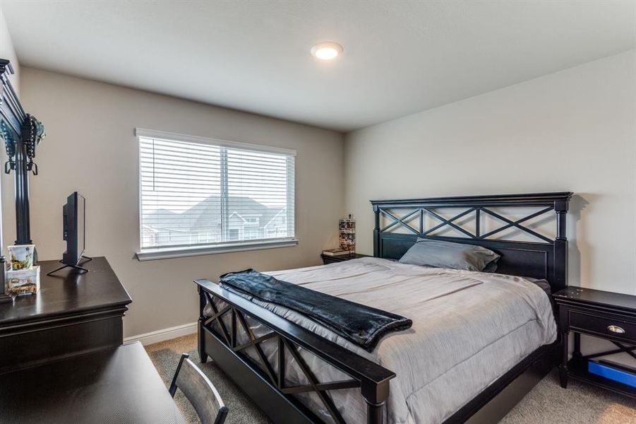 Bedroom featuring carpet flooring