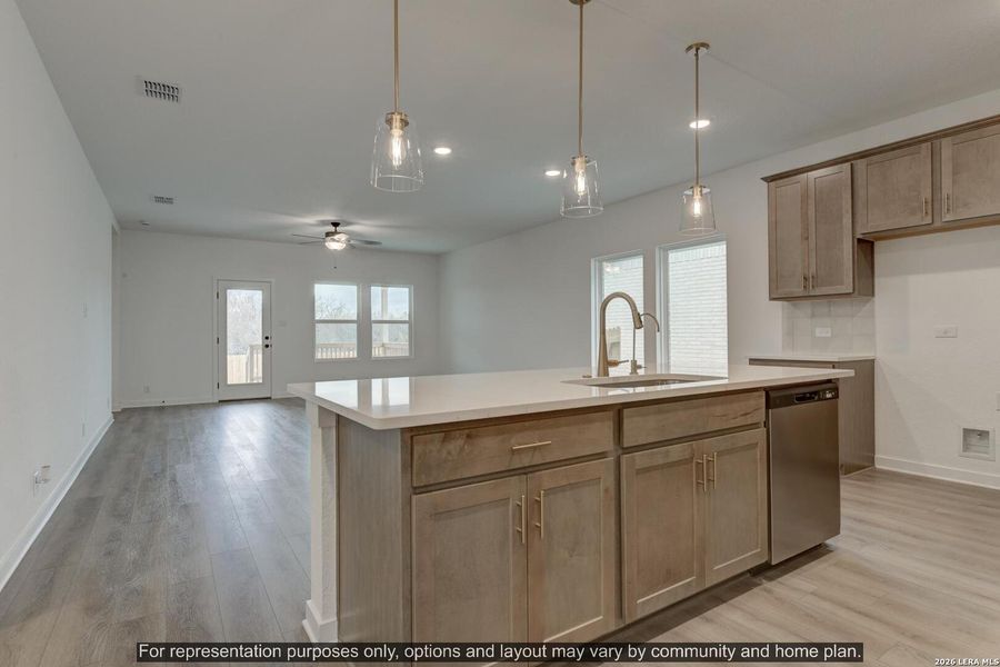 Furnished interior view inside a new home in Hennersby Hollow, San Antonio (Image 6). Furnished interior view inside a new home in Hennersby Hollow, San Antonio (Image 6).