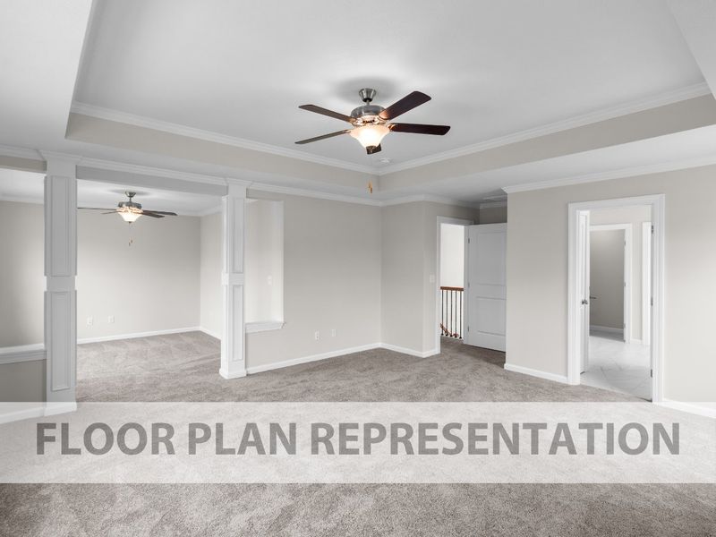 Owner’s Suite with Sitting Area | Hemingway Plan by Ivey Homes