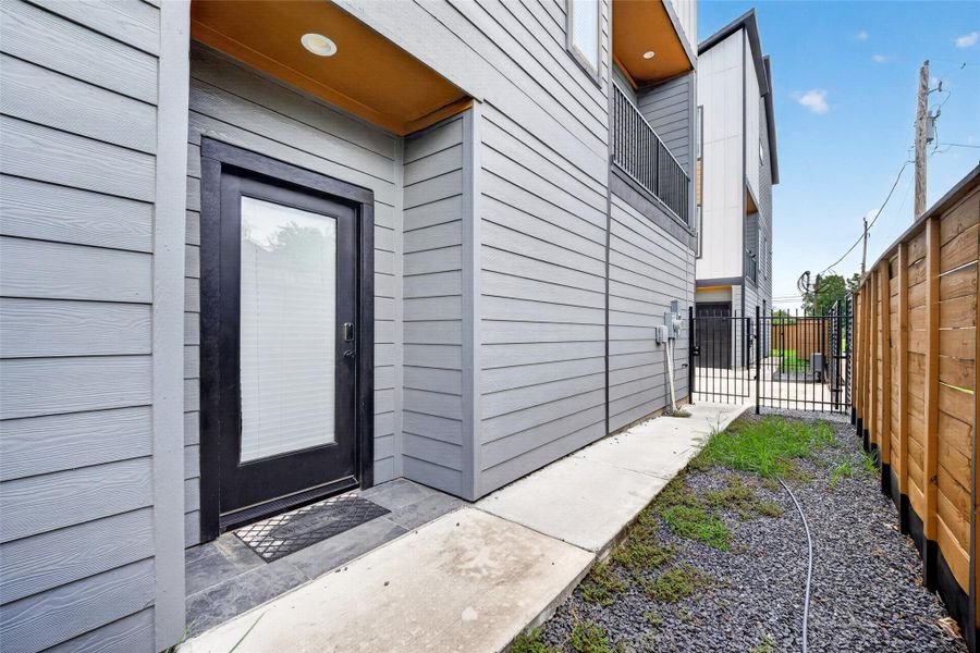 Exterior details and patio area of a home in , Houston (Image 31).