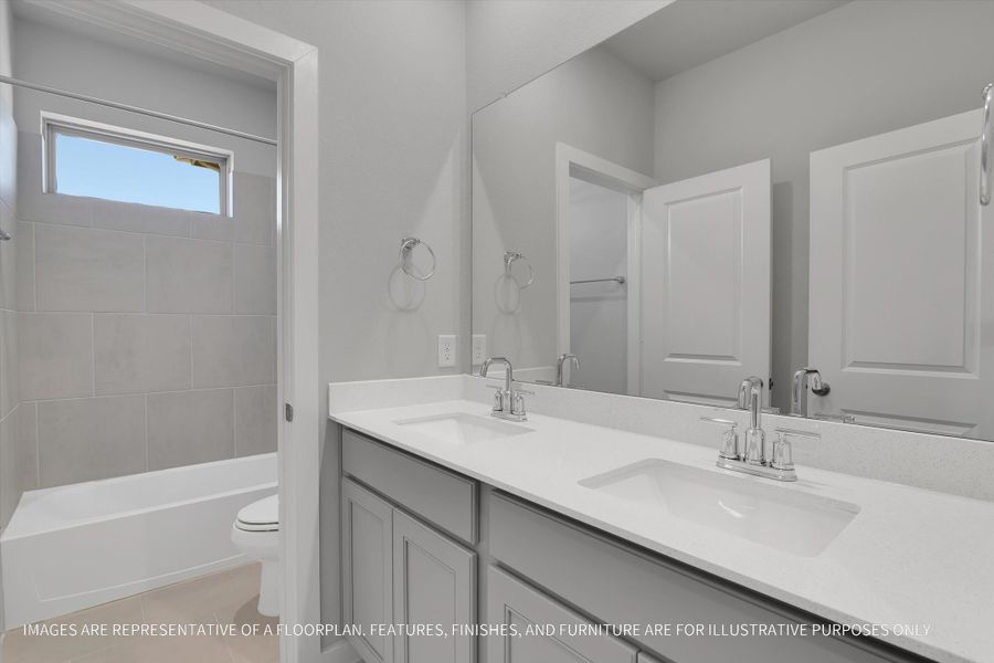 Furnished interior view inside a new home in Sunterra 50s, Katy (Image 15).