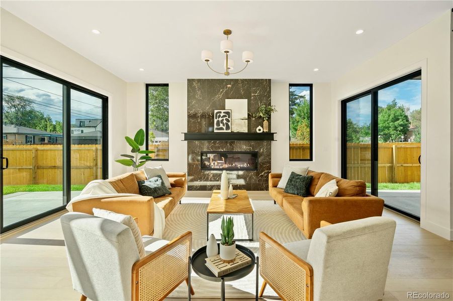 Furnished interior view inside a new home in , Denver (Image 35).