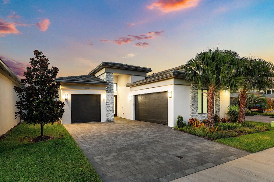 Front exterior of a new home in , Boca Raton, FL, highlighting curb appeal (Image 27). Front exterior of a new home in , Boca Raton, FL, highlighting curb appeal (Image 27).