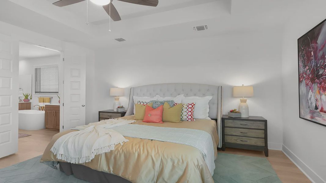 Furnished interior view inside a new home in Santa Rita Ranch, Liberty Hill (Image 17).