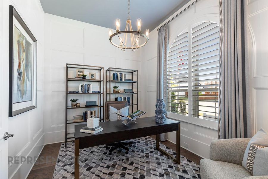 Furnished interior view inside a new home in 6 Creeks at Waterridge, Kyle (Image 27).