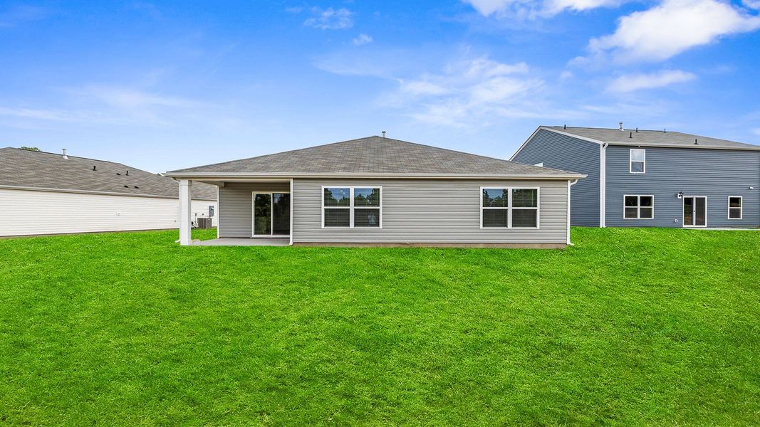 Exterior details and patio area of a home in Spring Ridge, Anderson (Image 2). Exterior details and patio area of a home in Spring Ridge, Anderson (Image 2).