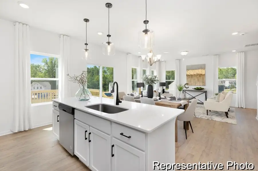 Furnished interior view inside a new home in Morgan Hills, Albemarle (Image 2).