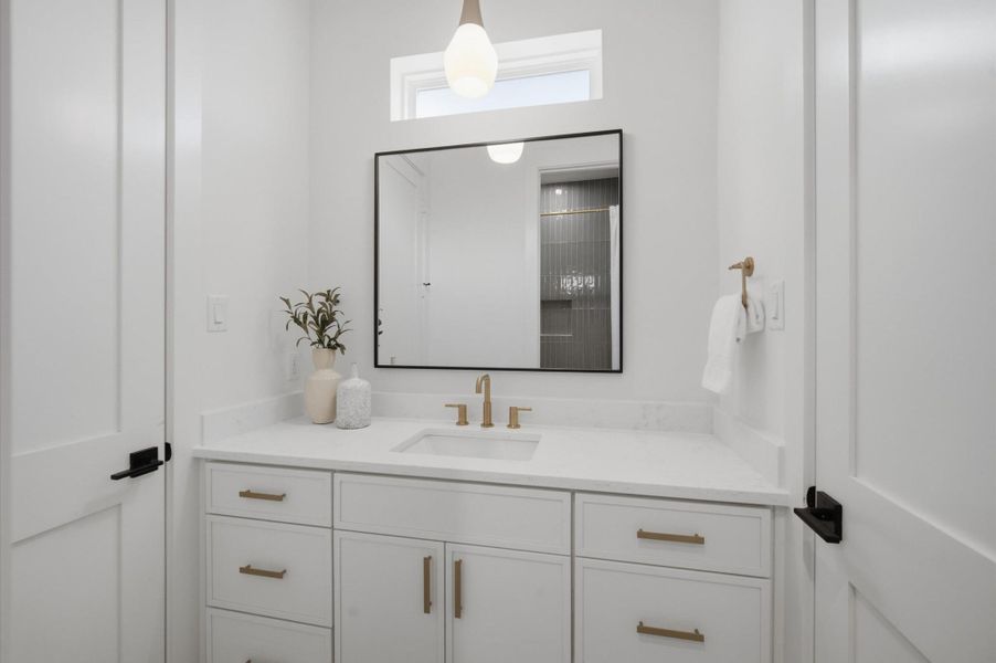 Bathroom vanity.