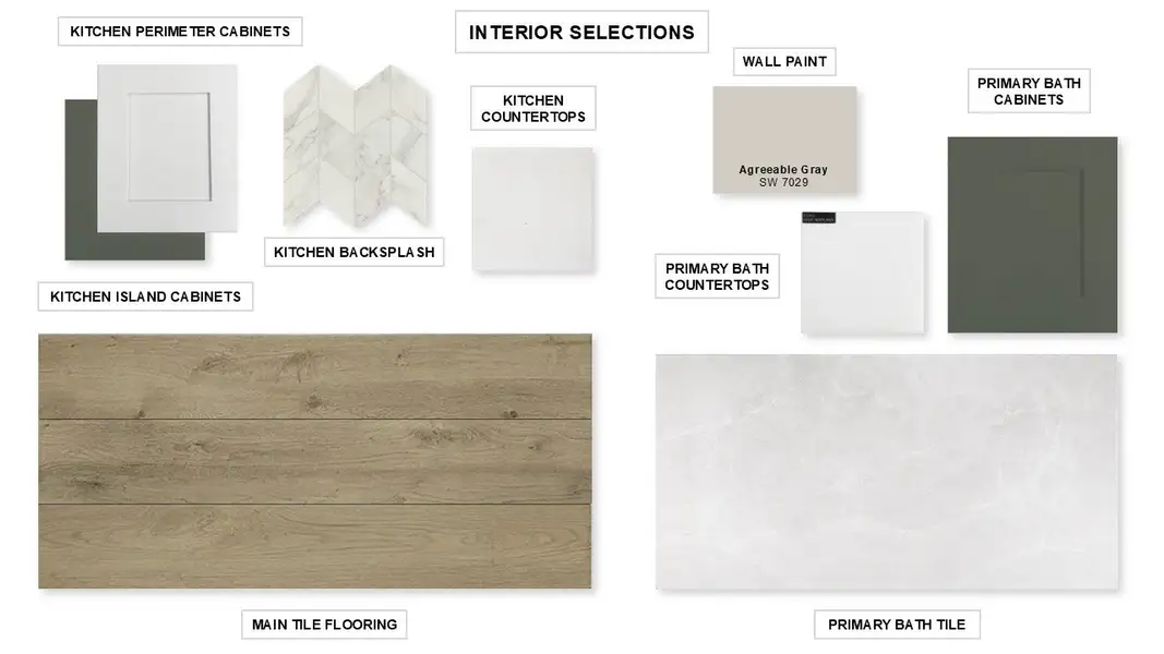 Sample of building materials used in homes in Easton Park 40', Austin (Image 7).