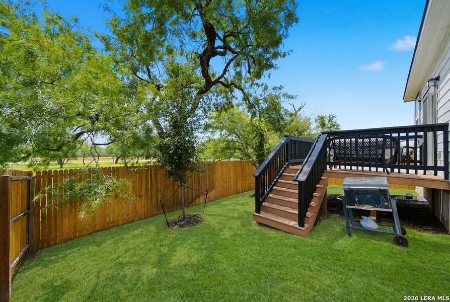 Exterior details and patio area of a home in Blue Ridge Ranch, San Antonio (Image 21).