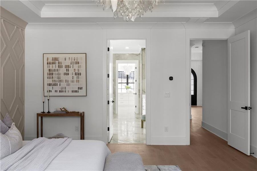 Furnished interior view inside a new home in , Suwanee (Image 78).