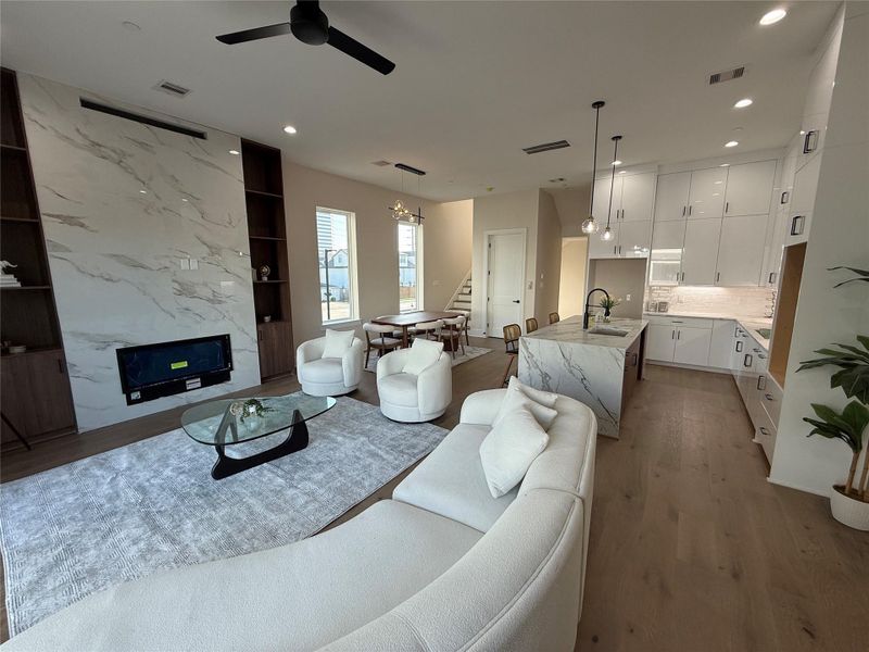 Furnished interior view inside a new home in , Houston (Image 10).