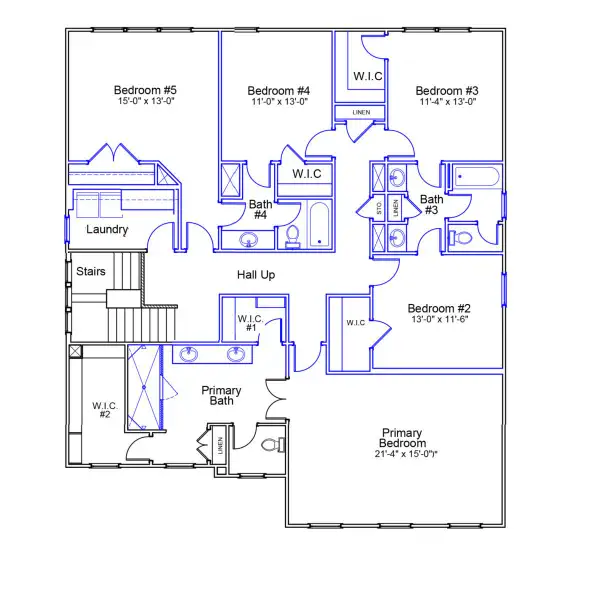 2D floor plan layout of this home in East Wynd, Hampstead, NC (Image 3).
