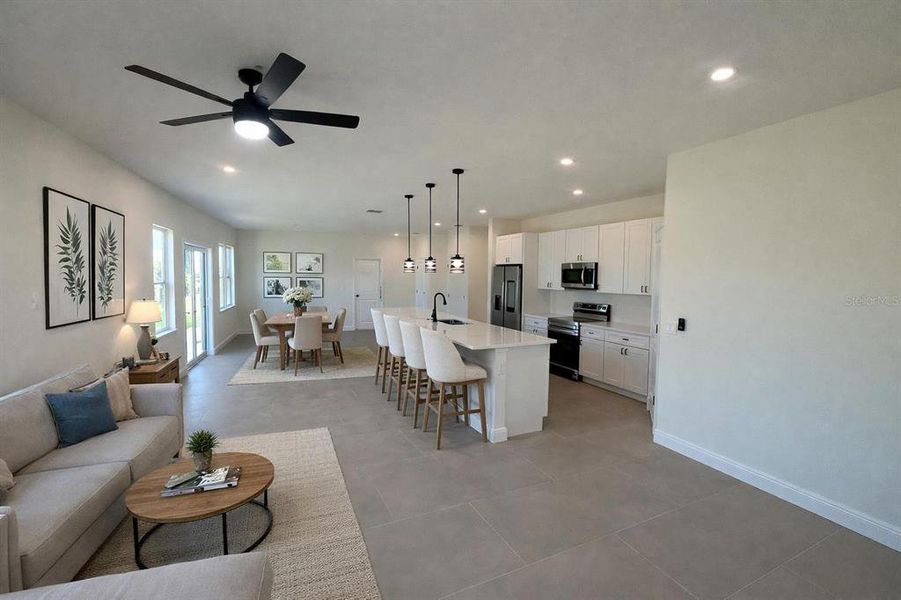 Furnished interior view inside a new home in , Lehigh Acres (Image 6).