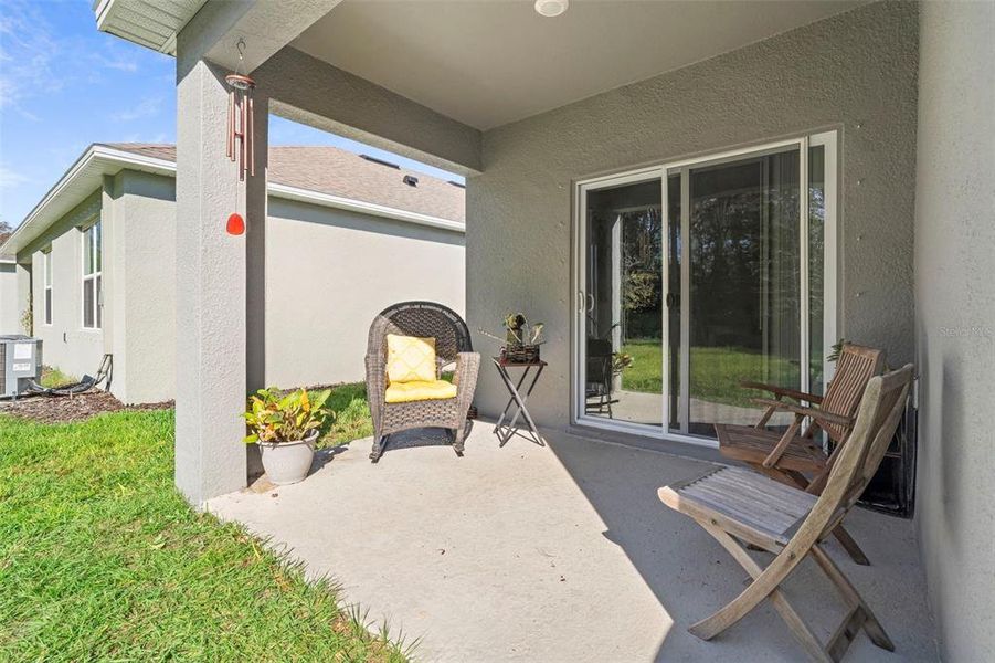Exterior details and patio area of a home in Oak Leaf Preserve, New Smyrna Beach (Image 30). Exterior details and patio area of a home in Oak Leaf Preserve, New Smyrna Beach (Image 30).