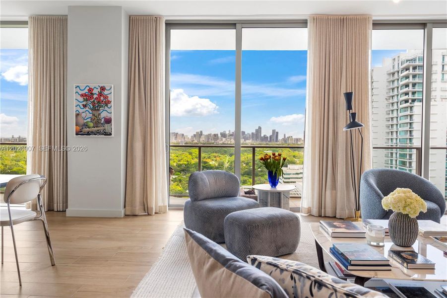 Furnished interior view inside a new home in , Miami (Image 33).