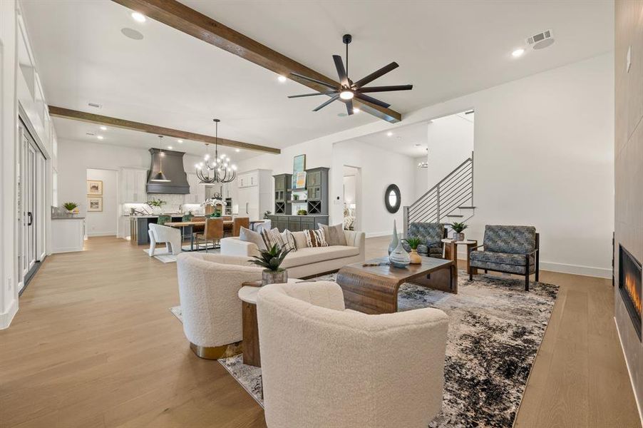 Furnished interior view inside a new home in The Resort on Eagle Mt. Lake, Fort Worth (Image 10).