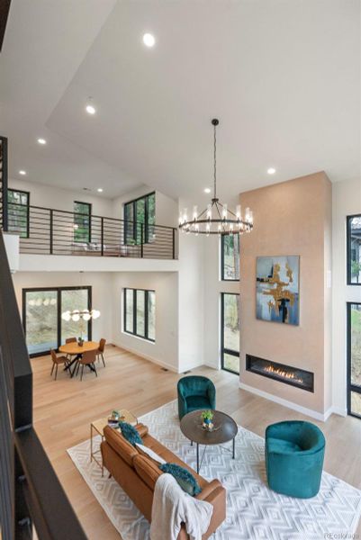 Furnished interior view inside a new home in , Evergreen (Image 8).