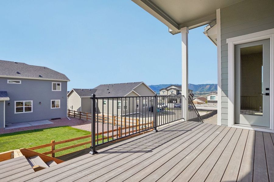 Exterior details and patio area of a home in Jackson Creek North, Monument (Image 37).
