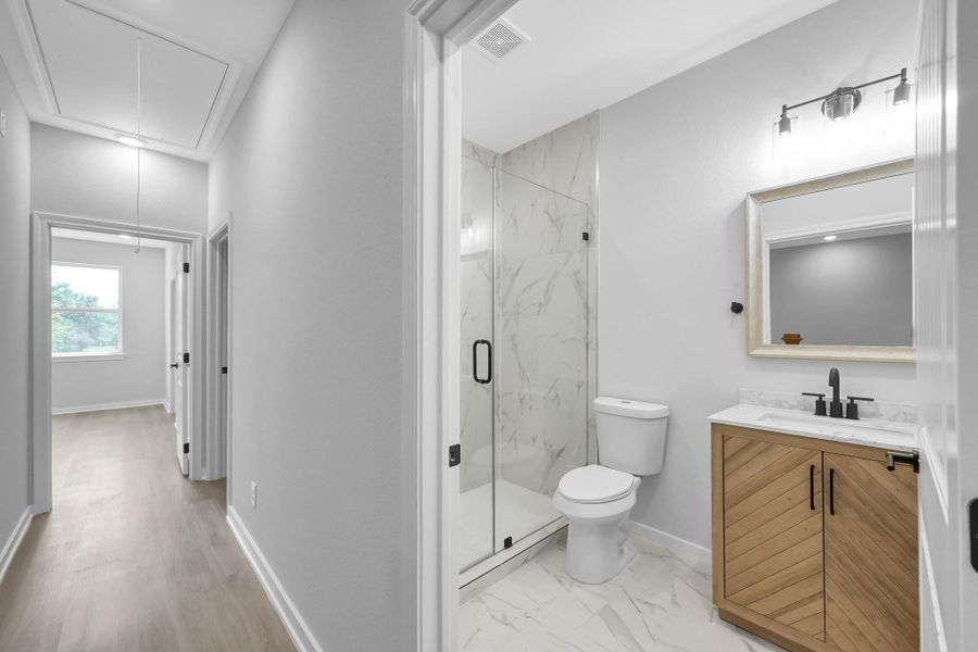 Furnished interior view inside a new home in , Willis (Image 11).