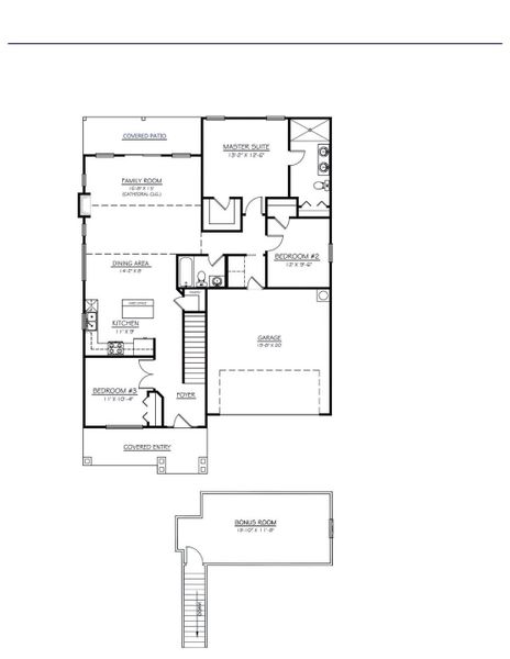 2D floor plan layout for the ASTORIA by D.R. Horton in Briargate, Fountain Inn, SC (Image 2). 2D floor plan layout for the ASTORIA by D.R. Horton in Briargate, Fountain Inn, SC (Image 2).