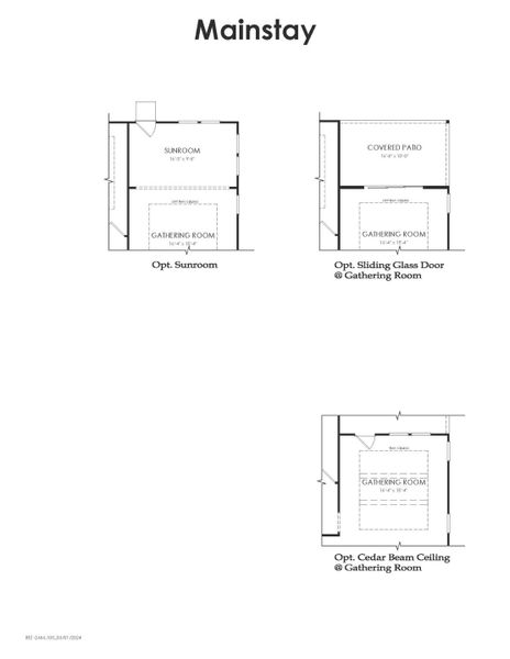 2D floor plan layout for the Mainstay by Del Webb in Del Webb Fulshear, Fulshear, TX (Image 4).