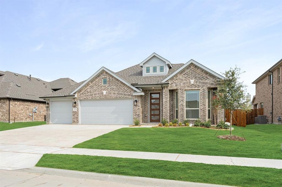 Front exterior of a new home in West Crossing, Anna, TX, highlighting curb appeal (Image 25).