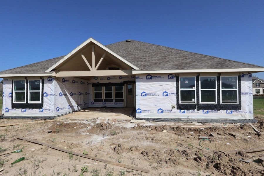 Backyard with covered patio - still under construction!