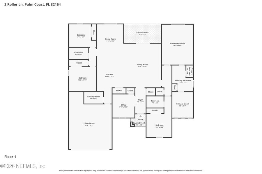2D floor plan layout of this home in , Palm Coast, FL (Image 5).