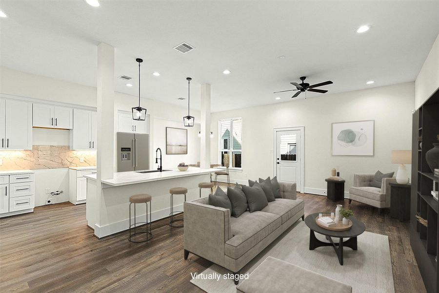 Furnished interior view inside a new home in , Houston (Image 8). Furnished interior view inside a new home in , Houston (Image 8).