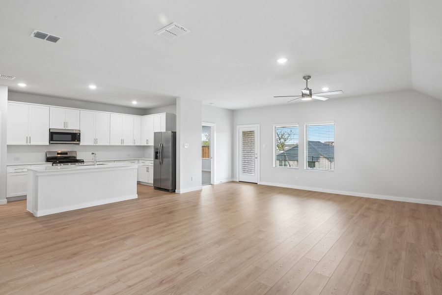 Open Concept in the Hayden home plan by Trophy Signature Homes