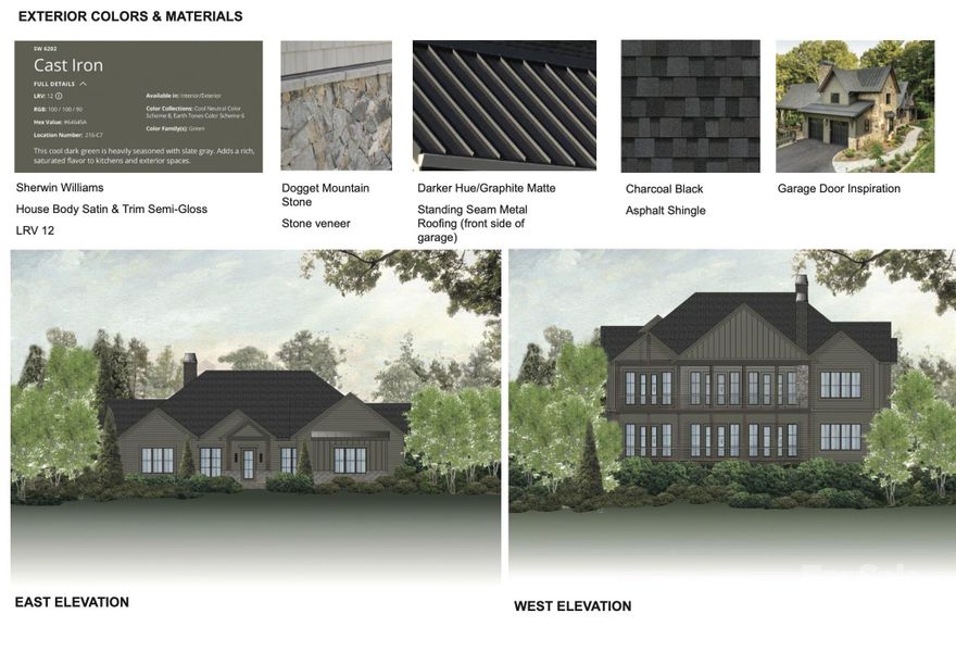 Exterior Finish selections Exterior Finish selections