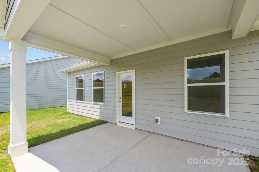 Exterior details and patio area of a home in McFarland Estates, York (Image 3).