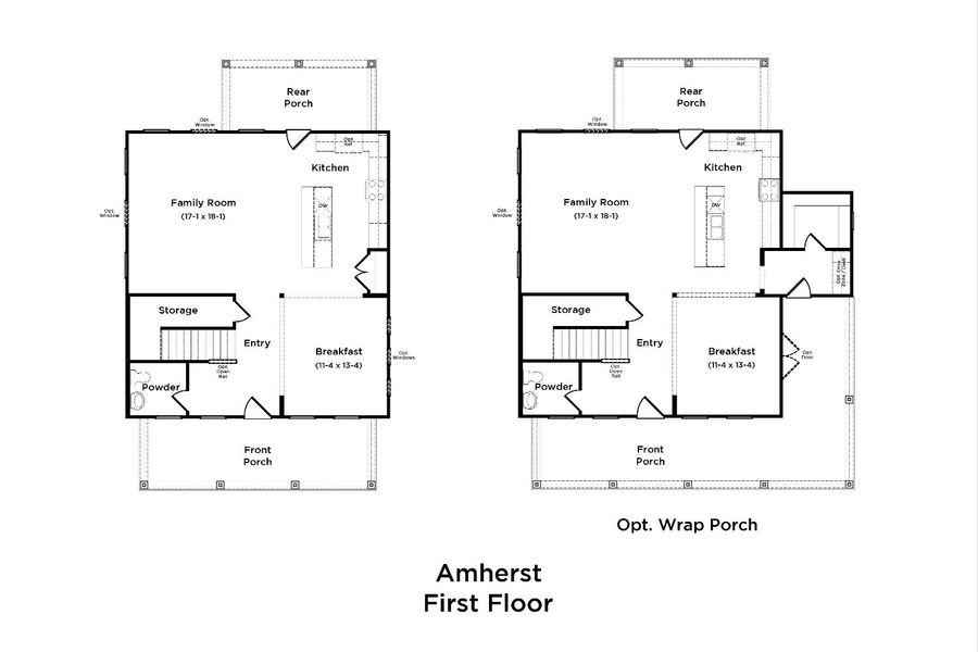 2D floor plan layout for the Amherst by DRB Homes in Miller Farm Single Family Homes, Pineville, NC (Image 4). 2D floor plan layout for the Amherst by DRB Homes in Miller Farm Single Family Homes, Pineville, NC (Image 4).