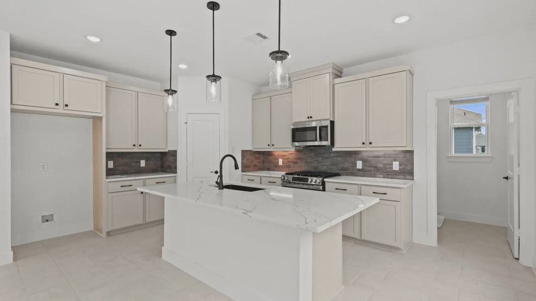 Furnished interior view inside a new home in Elyson Courtyard Collection, Katy (Image 7).