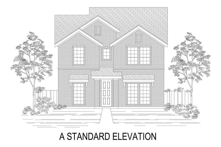 Representative rendering of the exterior for the Granbury R by First Texas Homes (Image 3).