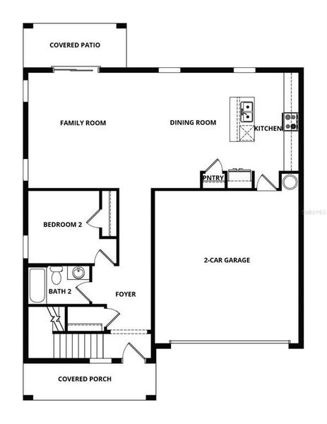 2D floor plan layout of this home in Citrus Place, Babson Park, FL (Image 5).