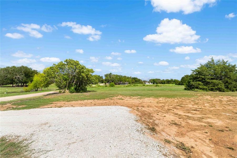 View of road featuring view of scattered trees and a view of rural / pastoral area