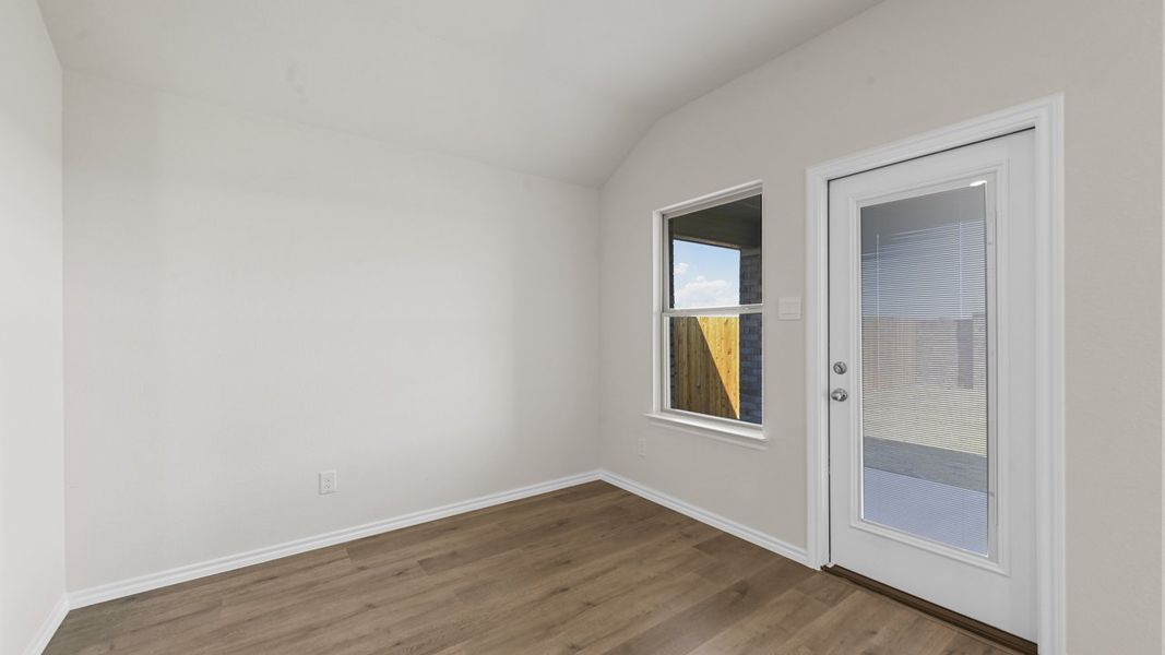 Representative unfurnished interior of a home built from the Texas Cali by D.R. Horton in Saddlebrook, Waxahachie (Image 12). Representative unfurnished interior of a home built from the Texas Cali by D.R. Horton in Saddlebrook, Waxahachie (Image 12).