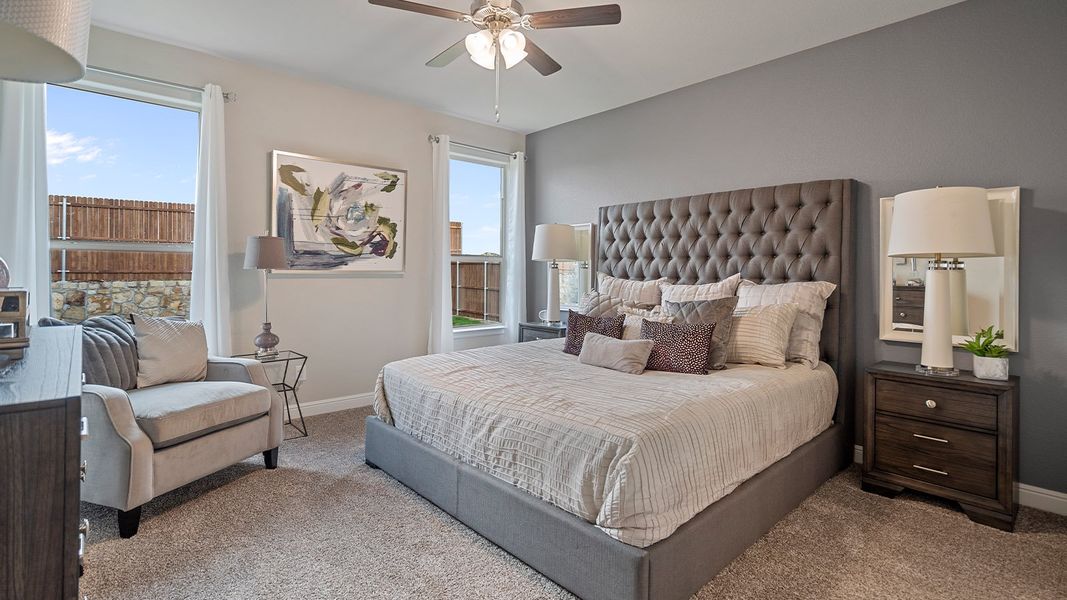 Furnished interior view inside a new home in Bluestem, Rhome (Image 22).